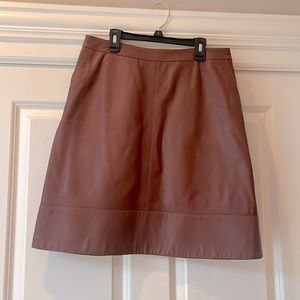 Halogen Aline leather brown skirt size 6